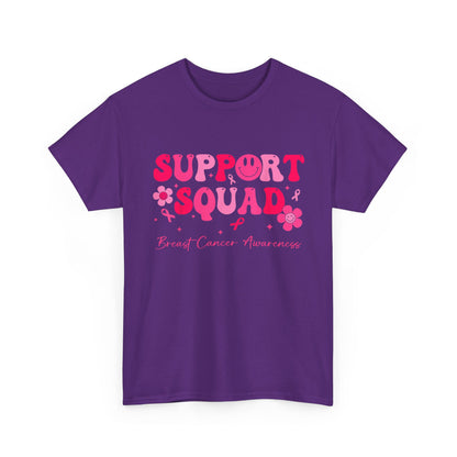 Breast Cancer Shirt, Support Squad, Breast Cancer Awareness Pink Ribbon T-Shirt