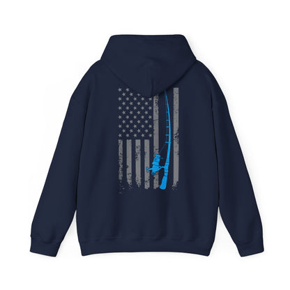 American Flag Fishing Hoodie, Fishing Rod, Fisherman Fishing Season Lovers Hoodie