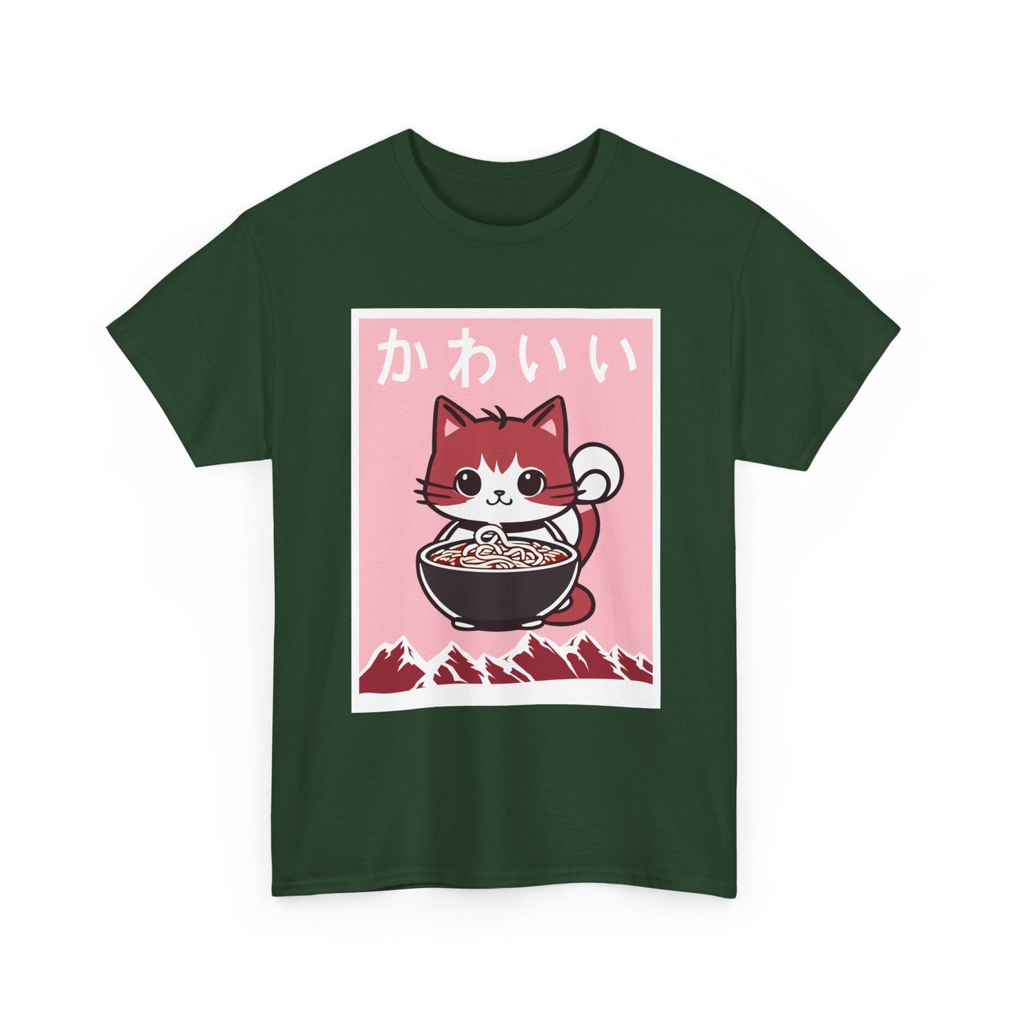 Anime Cat Shirt, Kawaii Cat Lovers Gifts, Japanese Art Woodblock Kitten T-Shirt