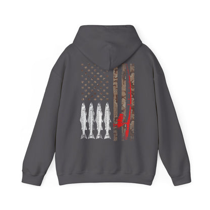 American Flag Fishing Rod Hoodie, Fishing USA Flag, Fisherman Fishing Season Lovers Hoodie