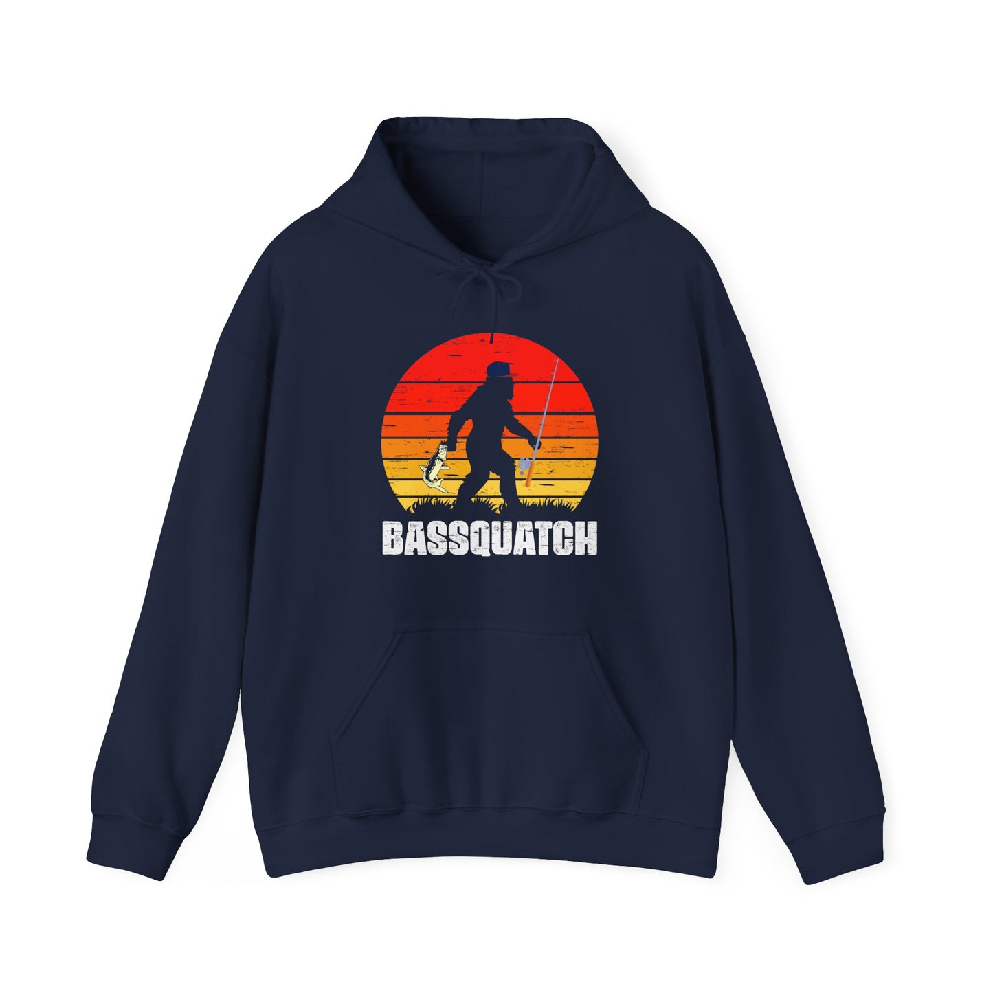 Bigfoot Fishing Hoodie, Bassquatch Sasquatch Fishing, Fishing Bigfoot Lovers Hoodie