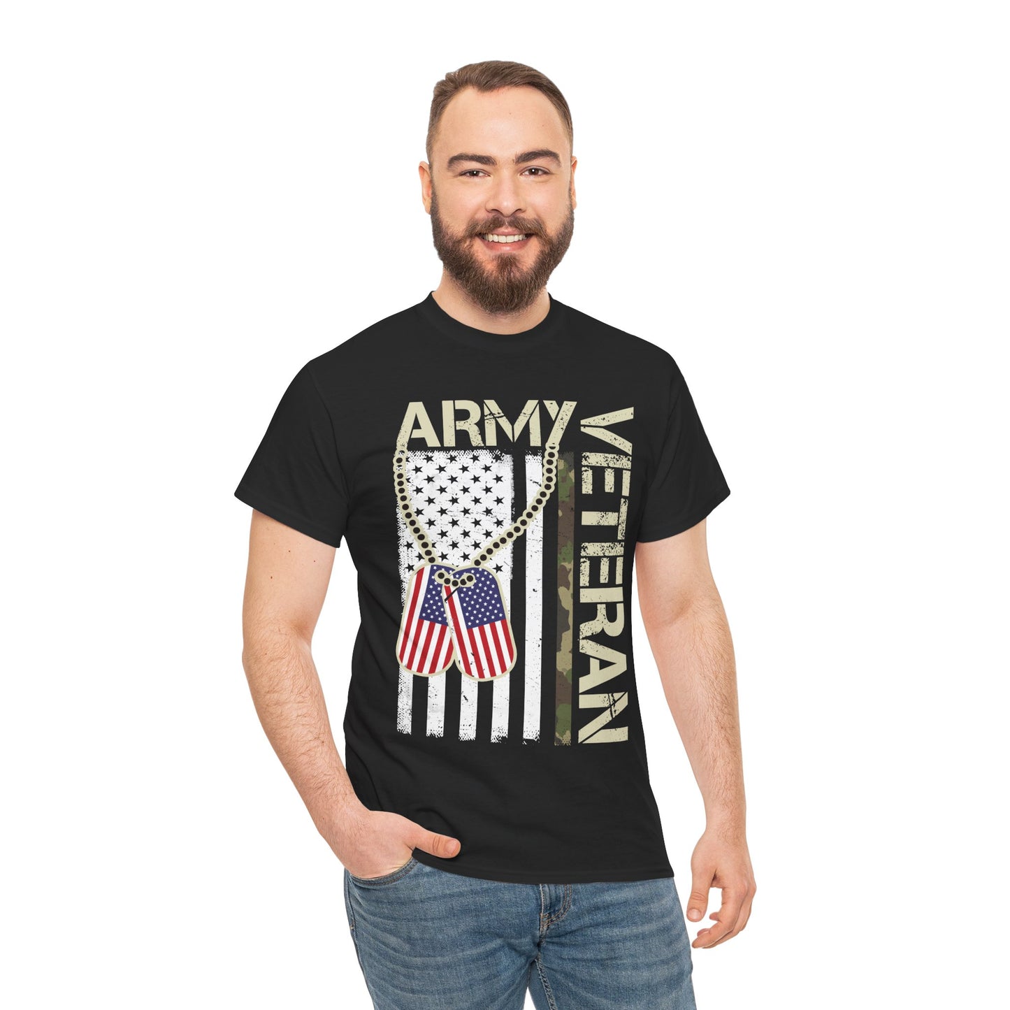 Veteran American Flag T-Shirt, Veteran's Day Independence Day Men Dad Shirt