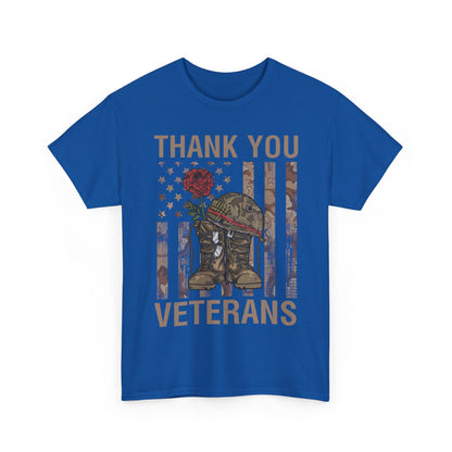 Veteran's Day Shirt, Thank You, Veteran American Flag Dad Grandpa Patriotic T-Shirt