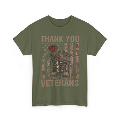 Veteran's Day Shirt, Thank You, Veteran American Flag Dad Grandpa Patriotic T-Shirt