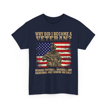 Veteran Shirt, Why Did I Become a Veteran?, Veterans Day Dad Grandpa Gifts Shirt