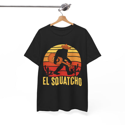 Bigfoot Shirt, El Squatcho, Sasquatch Lovers Gifts, Bigfoot Guitar Funny T-Shirt