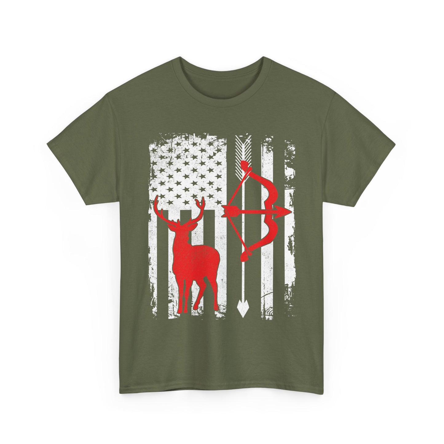 Deer Hunting Shirt - Hunting Season Lovers, Whitetails Hunter Dad, Camouflage American Flag T-Shirt
