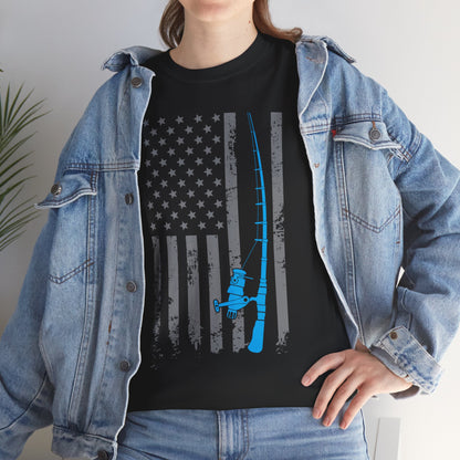 American Flag Fishing T-Shirt, Fishing Rod, Fisherman Fishing Season Lovers Shirt