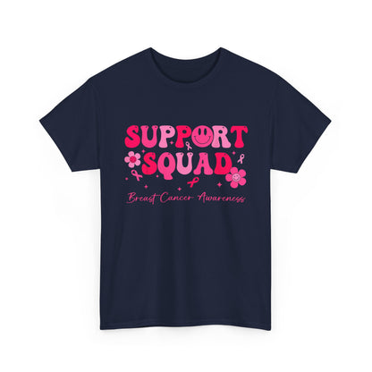 Breast Cancer Shirt, Support Squad, Breast Cancer Awareness Pink Ribbon T-Shirt