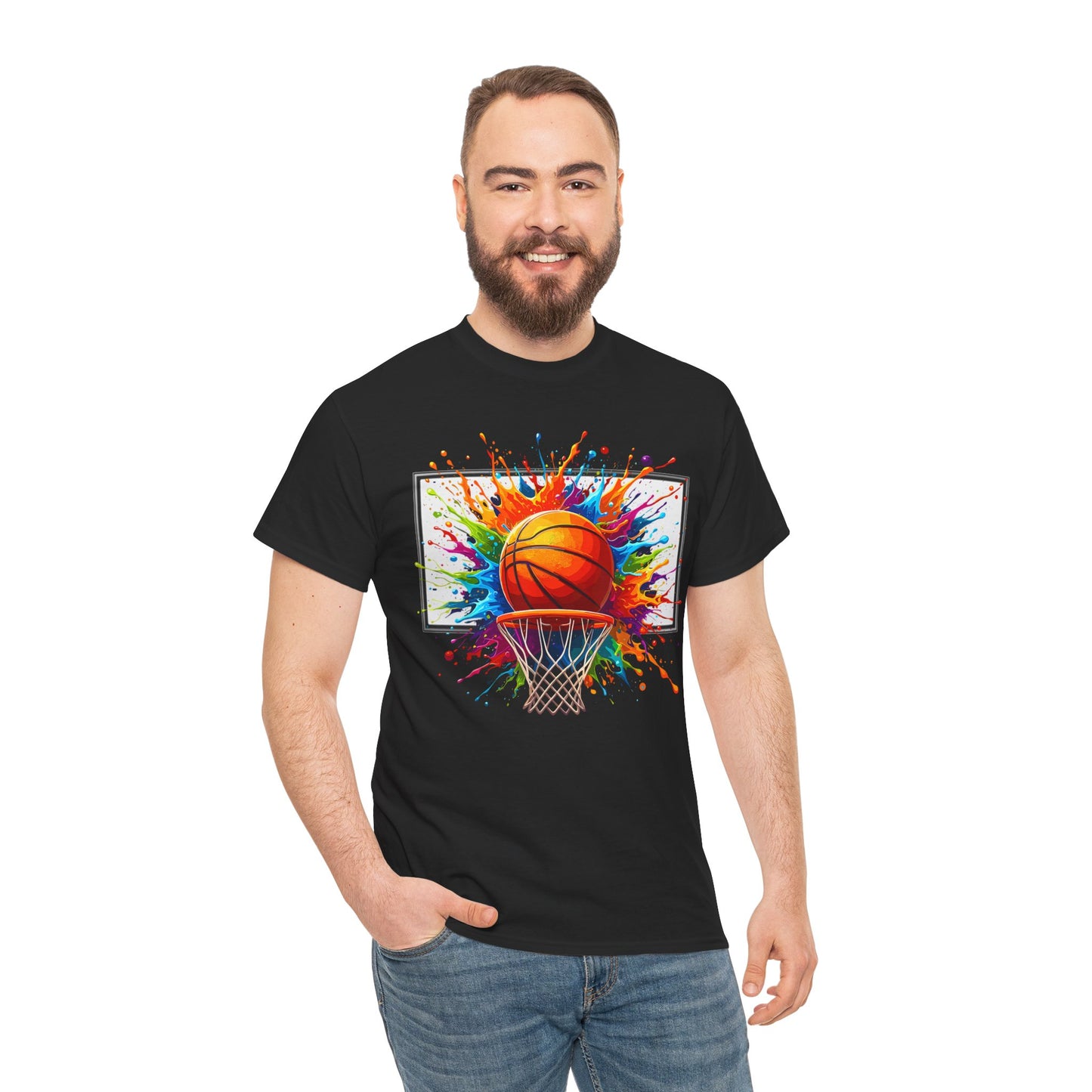 Basketball T-Shirt, Basketball Player, Basketball Sports Lovers, Basketball Colorful Shirt