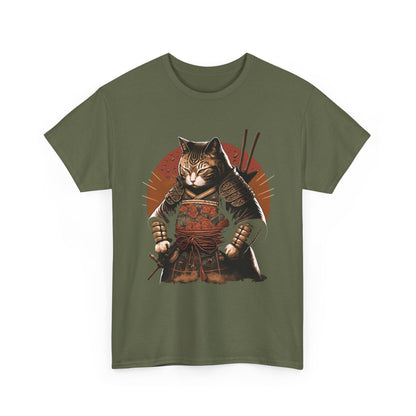 Samurai Cat Shirt, Japanese Culture Lovers, Ninja Cat Funny Women Men T-Shirt