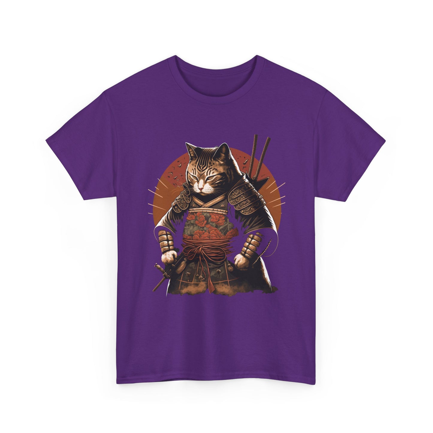 Samurai Cat Shirt, Japanese Culture Lovers, Ninja Cat Funny Women Men T-Shirt