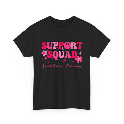 Breast Cancer Shirt, Support Squad, Breast Cancer Awareness Pink Ribbon T-Shirt