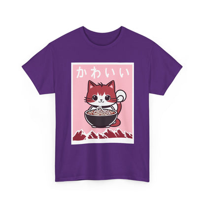 Anime Cat Shirt, Kawaii Cat Lovers Gifts, Japanese Art Woodblock Kitten T-Shirt