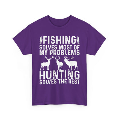 Fishing & Hunting T-Shirt, Fishing Hunting Lovers Gifts, Fisherman Hunter T-Shirt