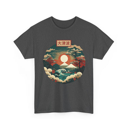 Japanese Art Shirt, Japan Lover, Japanese Red Sunset Women Men T-Shirt