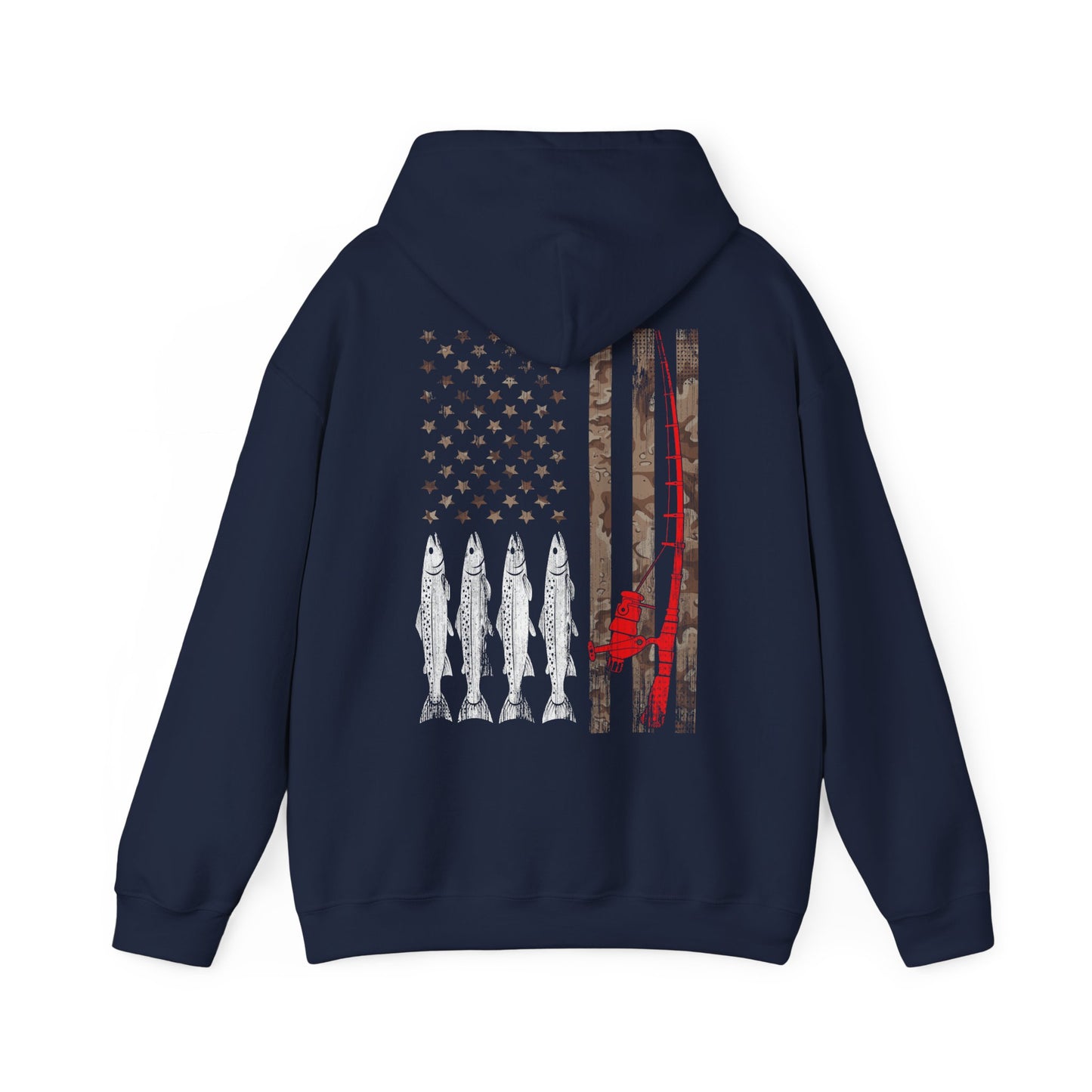 American Flag Fishing Rod Hoodie, Fishing USA Flag, Fisherman Fishing Season Lovers Hoodie
