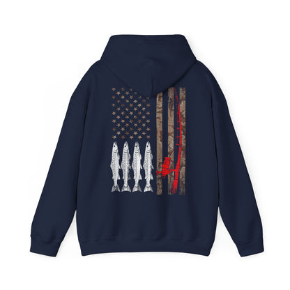 American Flag Fishing Rod Hoodie, Fishing USA Flag, Fisherman Fishing Season Lovers Hoodie