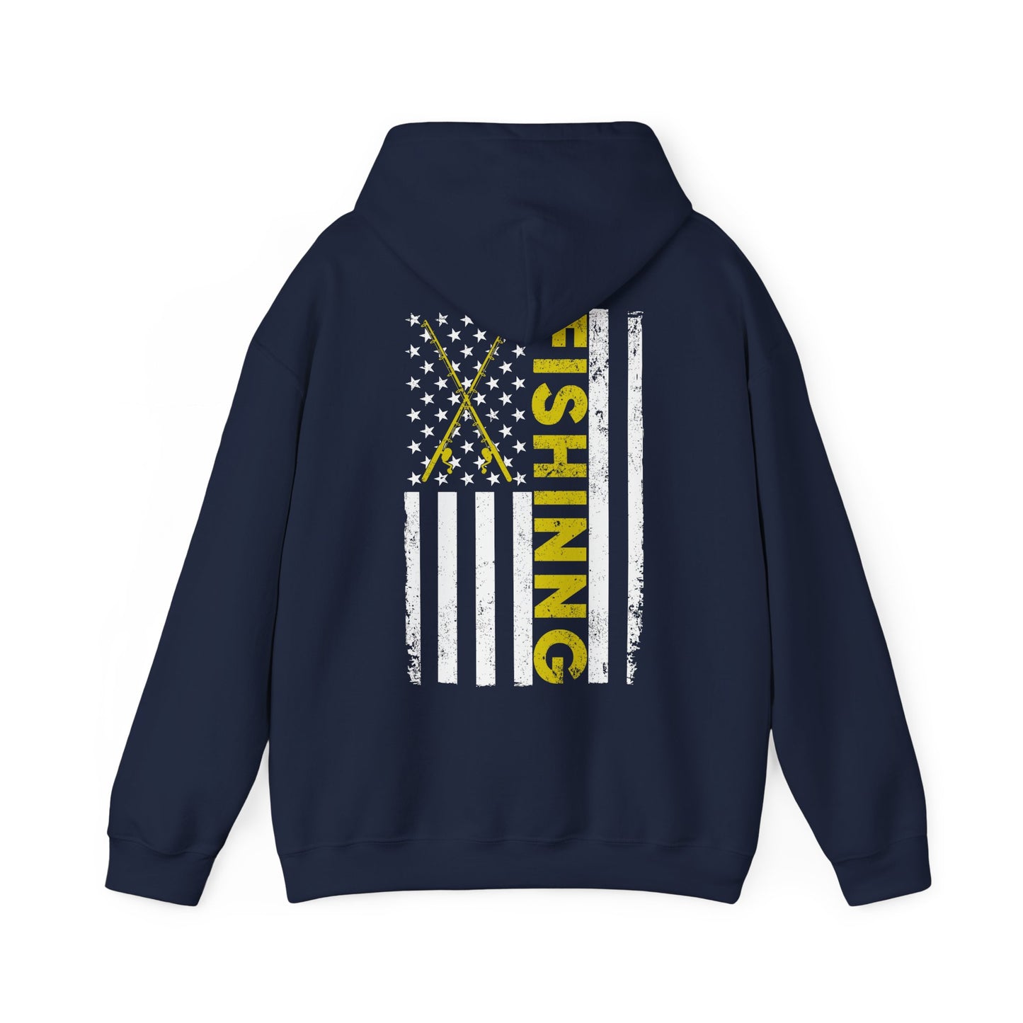 Fishing American Flag Hoodie, Fishing Rod, Fishing Season Lovers Gift Hoodie