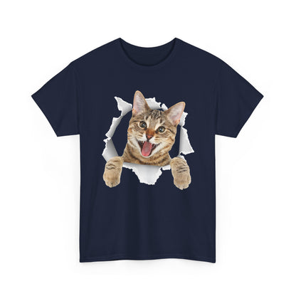 Cat T-Shirt, Cat Torn Cloth, Cats Owner Kitten Lovers Gifts Women Men Cute Shirt