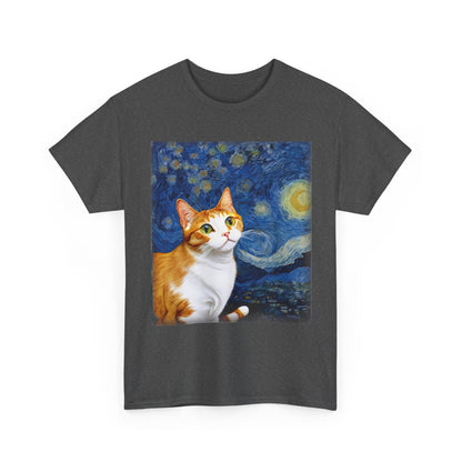 Cat T-Shirt, Cats Owner, Van Gogh Starry Night Cat Animals Lovers Gifts Shirt