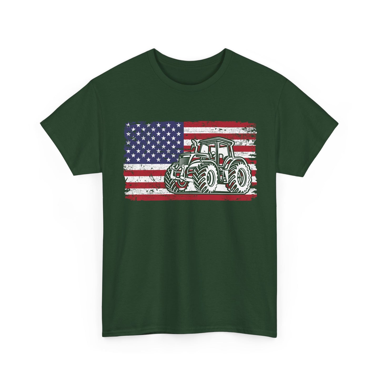 Farming USA Flag Shirt, Farmer Tractor, Farm Lovers Gifts Men Dad T-Shirt