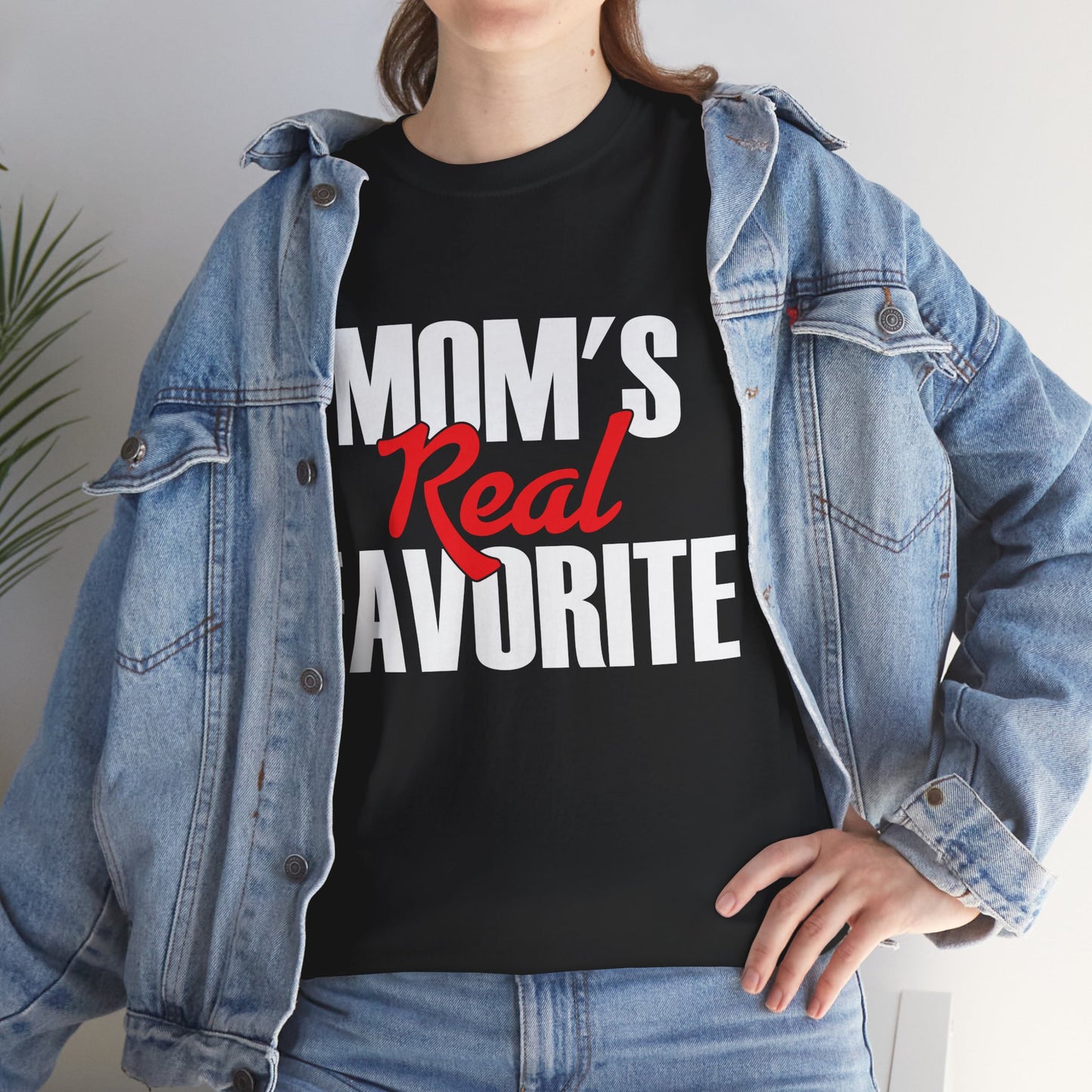 Mom's Real Favorite T-Shirt, Daughter Son Mother's Day Kids Gifts Shirt
