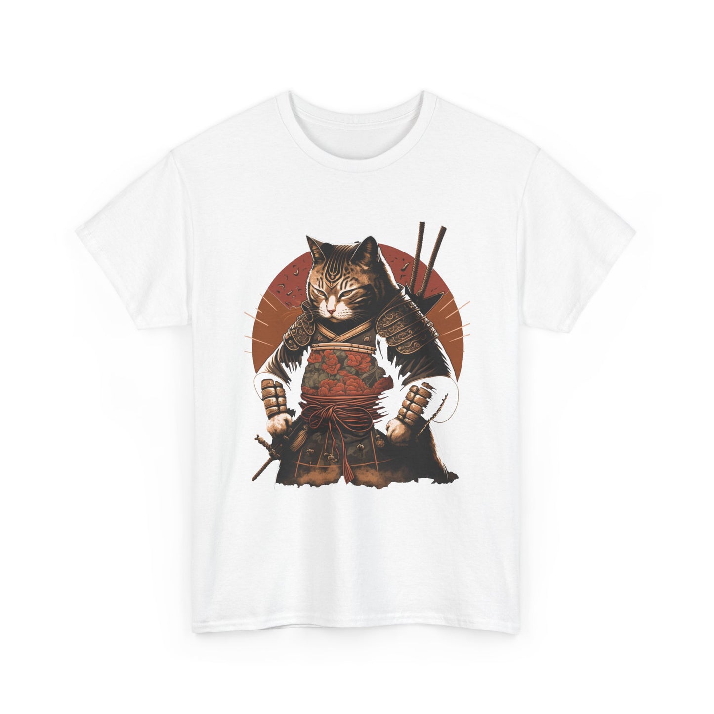 Samurai Cat Shirt, Japanese Culture Lovers, Ninja Cat Funny Women Men T-Shirt