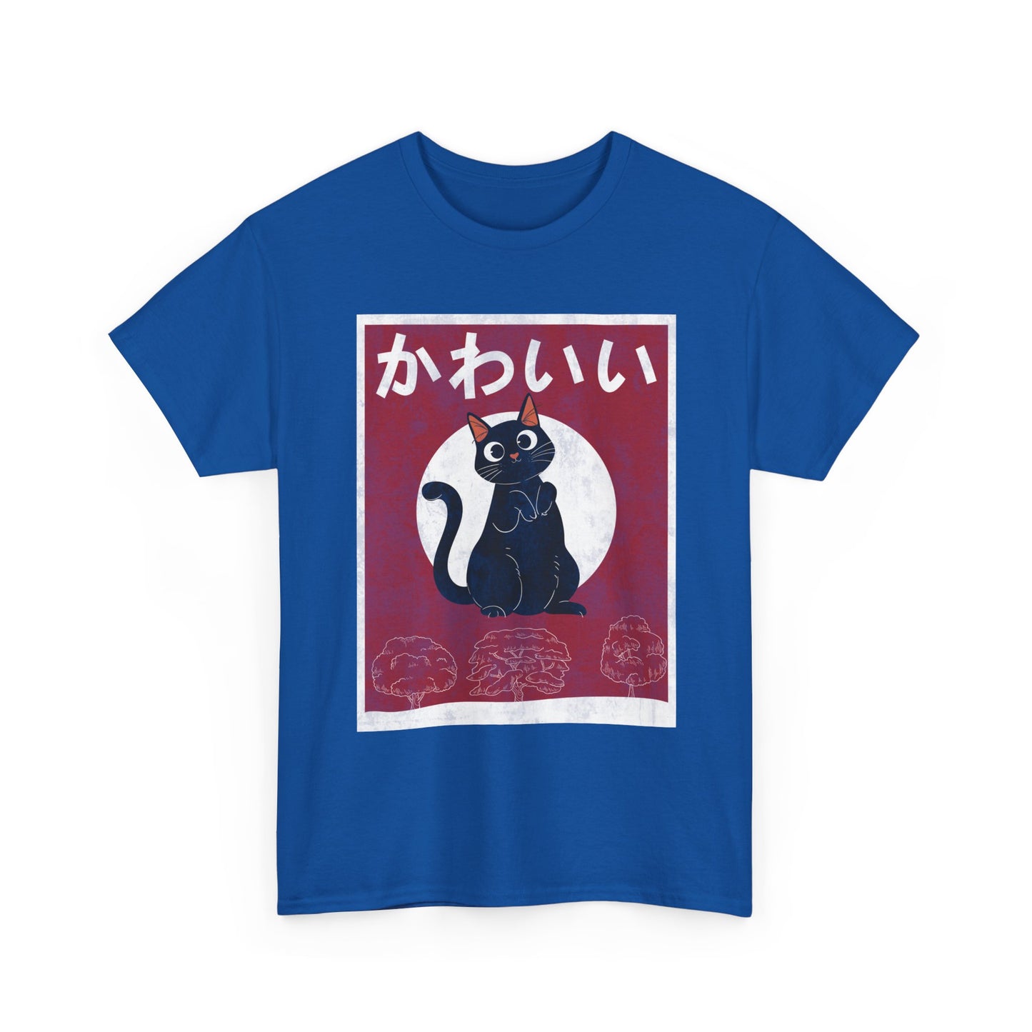 Kawaii Cat T-Shirt, Japanese Art Lovers Gifts, Anime Cat Women Men T-Shirt