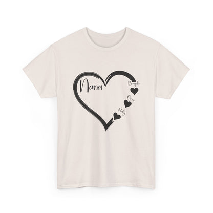 Nana Heart Shirt, Grandmother Mother's Day, Grandma Grandkids Gifts T-Shirt