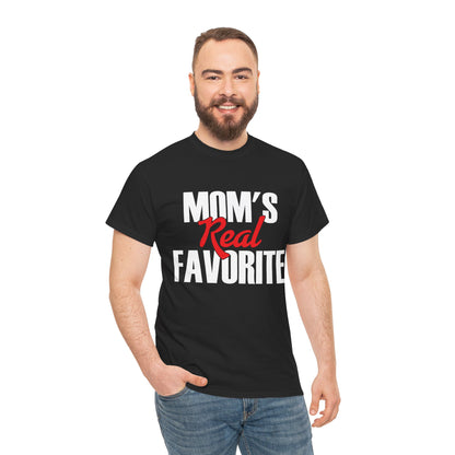 Mom's Real Favorite T-Shirt, Daughter Son Mother's Day Kids Gifts Shirt