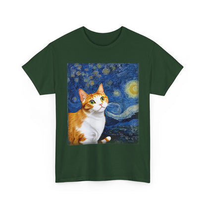 Cat T-Shirt, Cats Owner, Van Gogh Starry Night Cat Animals Lovers Gifts Shirt