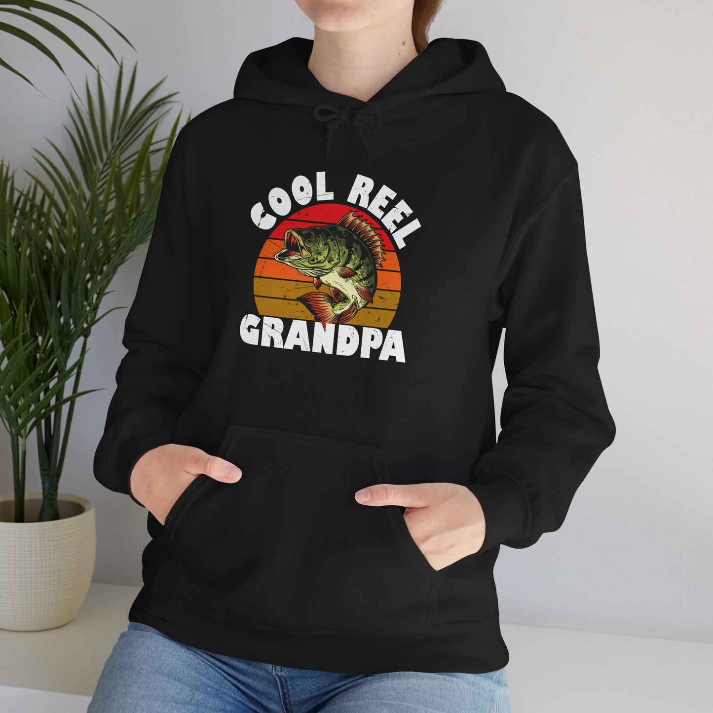 Fishing Hoodie, Cool Reel Grandpa, Fisherman Grandpa, Fishing Season Lovers Gift Hoodie