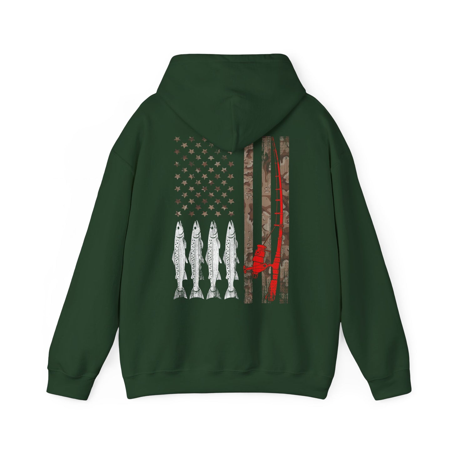 American Flag Fishing Rod Hoodie, Fishing USA Flag, Fisherman Fishing Season Lovers Hoodie