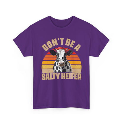 Cow Shirt, Don't Be A Salty Heifer, Cow Bandana, Farming Lovers Gifts Farmer Shirt
