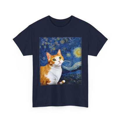 Cat T-Shirt, Cats Owner, Van Gogh Starry Night Cat Animals Lovers Gifts Shirt