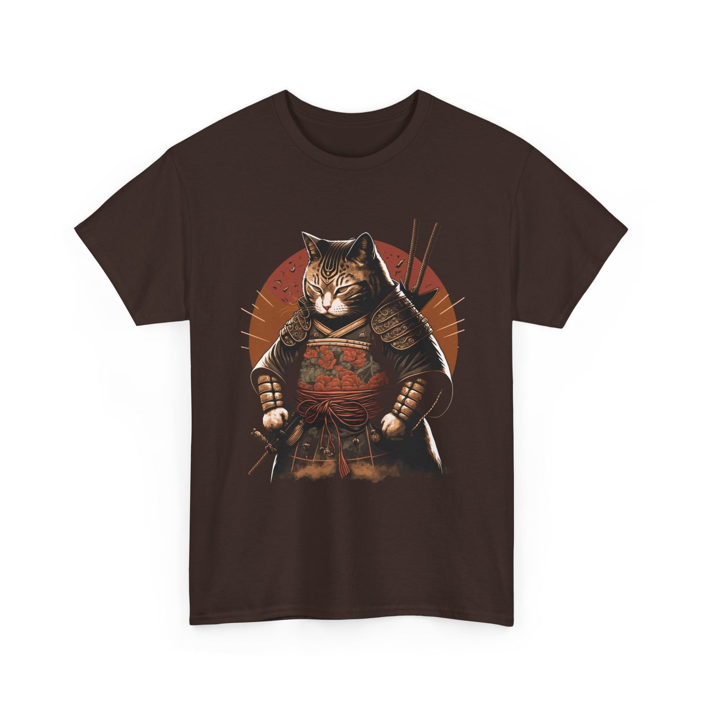 Samurai Cat Shirt, Japanese Culture Lovers, Ninja Cat Funny Women Men T-Shirt