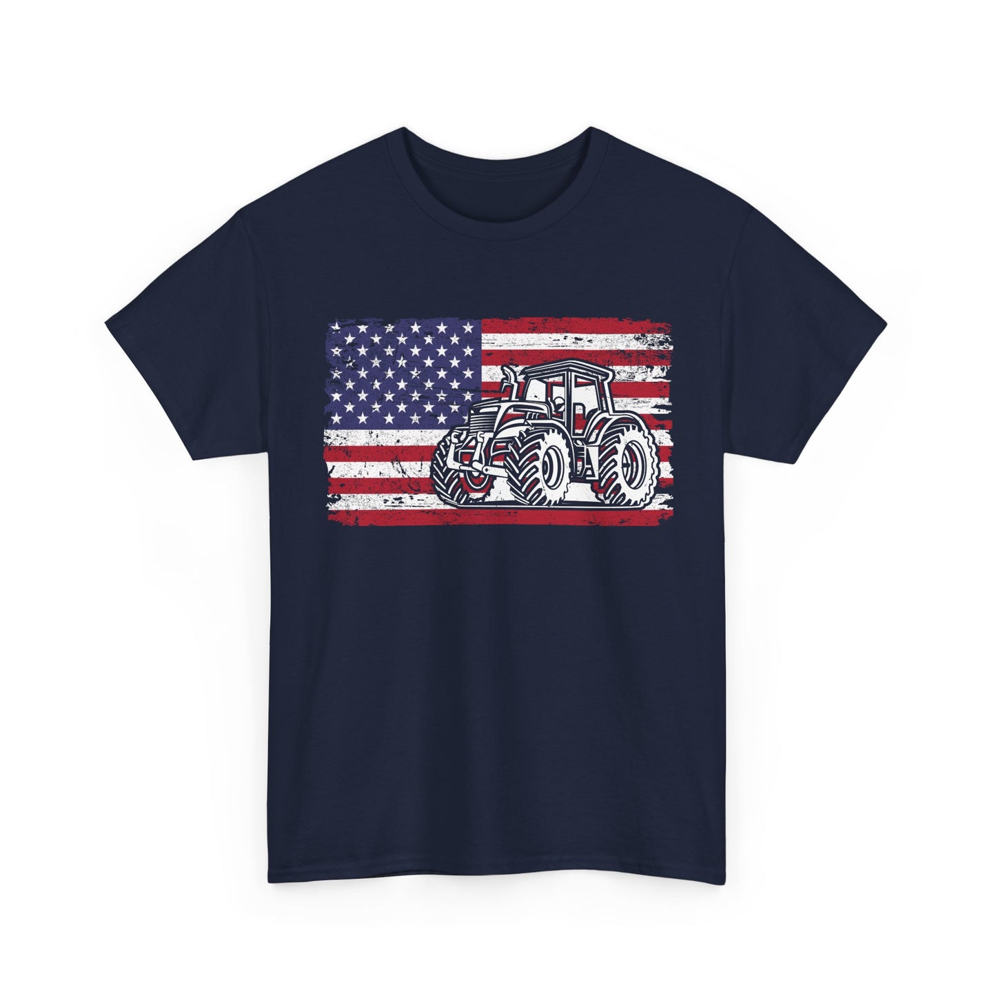 Farming USA Flag Shirt, Farmer Tractor, Farm Lovers Gifts Men Dad T-Shirt