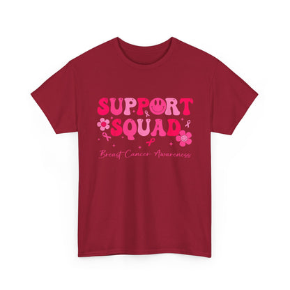 Breast Cancer Shirt, Support Squad, Breast Cancer Awareness Pink Ribbon T-Shirt