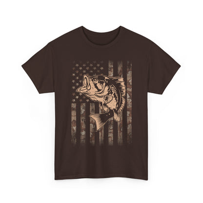 Fishing Camo American Flag Shirt, Fishing Lovers Gifts, Fisherman Fishing Season T-Shirt