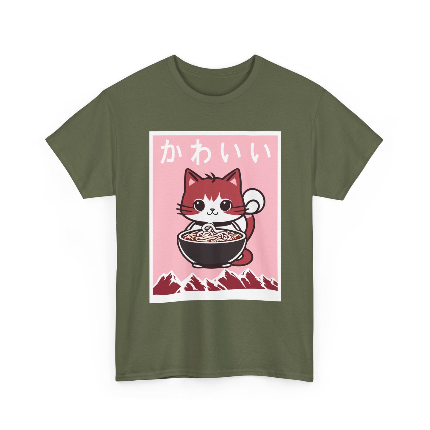Anime Cat Shirt, Kawaii Cat Lovers Gifts, Japanese Art Woodblock Kitten T-Shirt