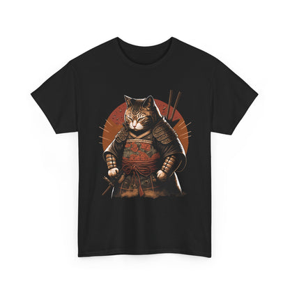 Samurai Cat Shirt, Japanese Culture Lovers, Ninja Cat Funny Women Men T-Shirt