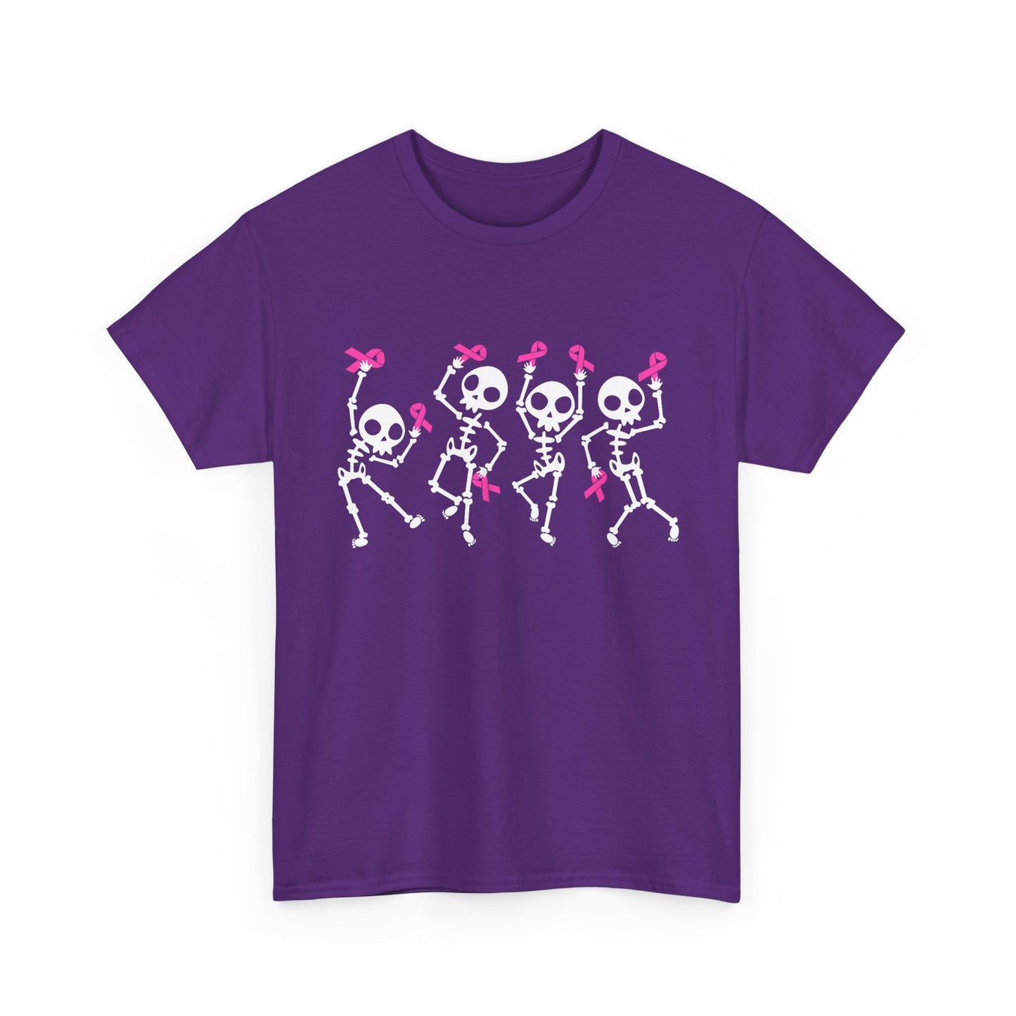 Breast Cancer Pink Ribbon T-Shirt, Dabbing Skeleton Breast Cancer Awareness T-Shirt
