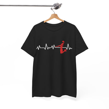 Basketball Heartbeat Shirt, Sports Basketball Lovers, Basketball Players Gifts T-Shirt