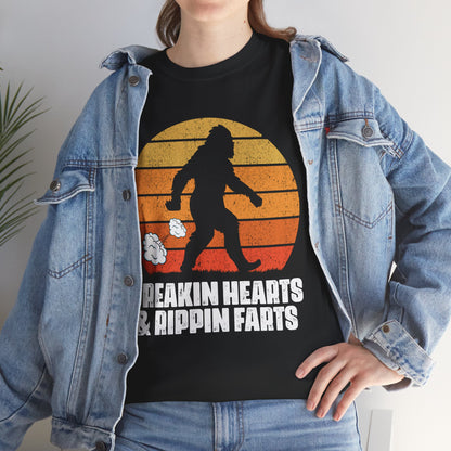 Bigfoot Shirt, Breakin Hearts & Rippin Farts, Sasquatch Believers Bigfoot Funny Shirt