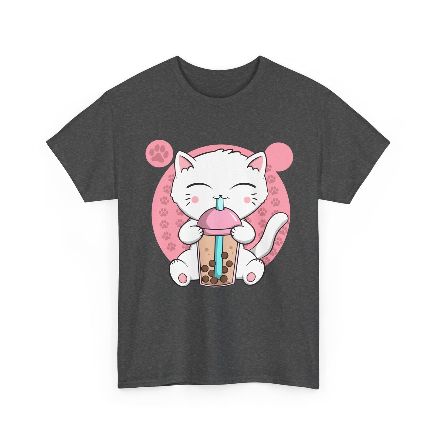 Anime Cat Shirt, Boba Cat Bubble Tea Neko, Japanese Kawaii Cat Lovers Gifts Shirt