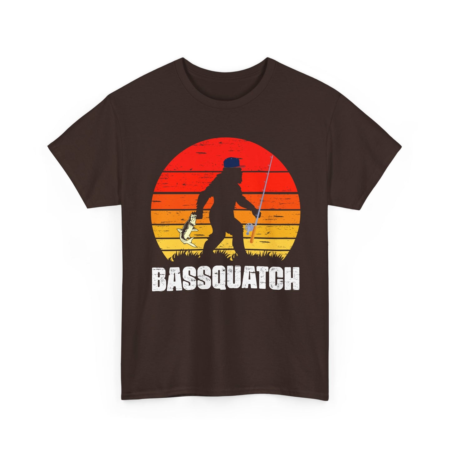 Bigfoot Fishing Shirt, Bassquatch Sasquatch Fishing, Fishing Bigfoot Lovers T-Shirt