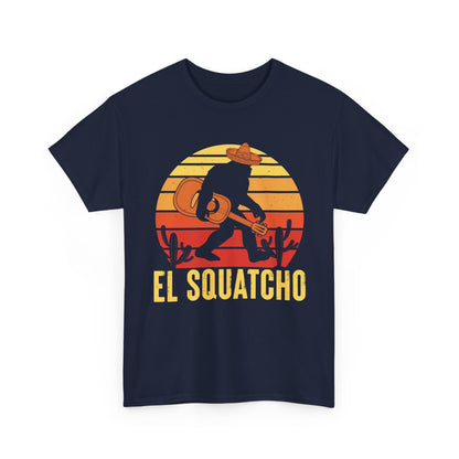 Bigfoot Shirt, El Squatcho, Sasquatch Lovers Gifts, Bigfoot Guitar Funny T-Shirt