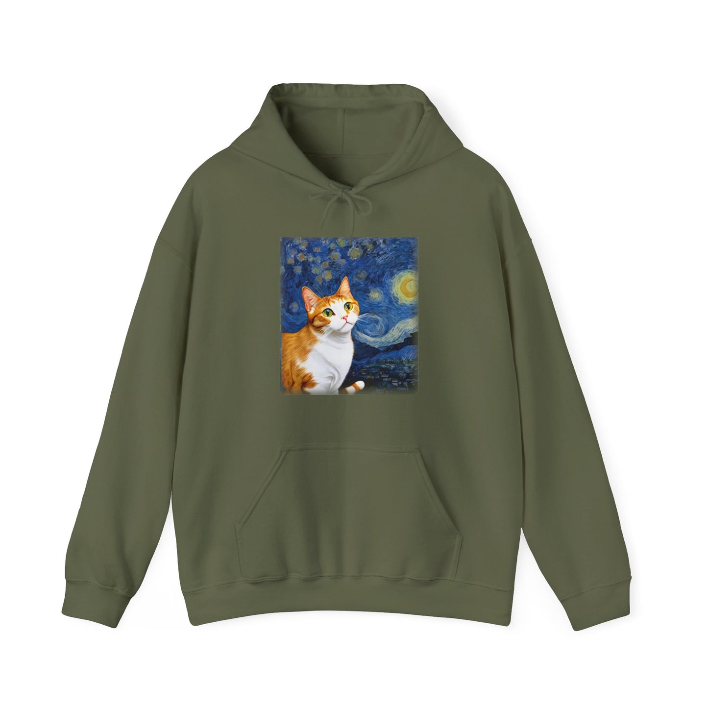 Cat Hoodie, Cats Owner, Van Gogh Starry Night Cat Animals Lovers Gifts Hoodie