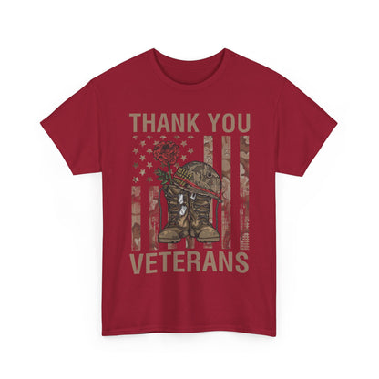 Veteran's Day Shirt, Thank You, Veteran American Flag Dad Grandpa Patriotic T-Shirt